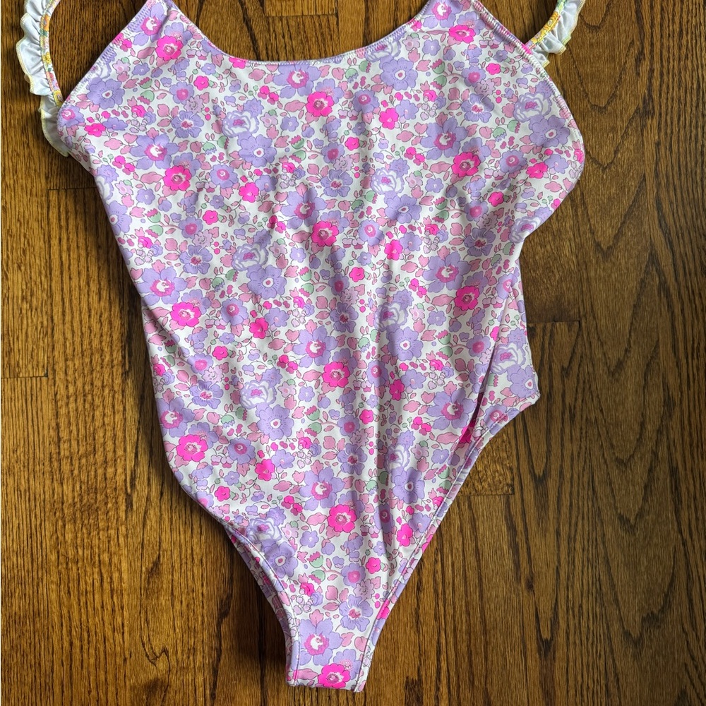 NWT LoveShackFancy Liberty London Floral Pink and Purple Swimsuit